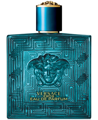 Versace Eros Eau de Parfum 100ml bottle illustration; tester packaging shown separately