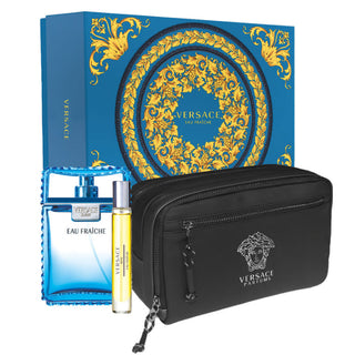 Versace Man Eau Fraîche Gift Set EDT 100ml EDT 10ml and Toiletry Bag