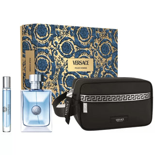 Versace Pour Homme Gift Set EDT 100ml EDT 10ml and Black Trousse
