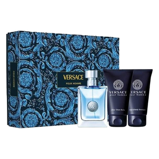 Versace Pour Homme Gift Set EDT 50ml After-Shave Balm 50ml and Hair Body Shower Gel 50ml