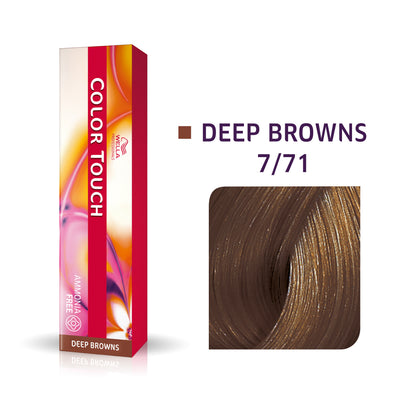 Wella Professionals Color Touch Ammonia-Free 7/71 Medium Blonde Ash Chestnut Permanent Hair Dye