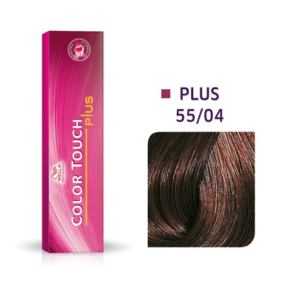 Wella Professionals Color Touch Plus Ammonia-Free 55/04 Intense Light Natural Red Brown Permanent Hair Dye