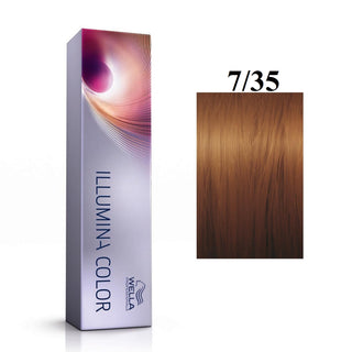 Wella Professionals Illumina Color 7/35 Medium Gold Mahogany Blonde Permanent Hair Dye