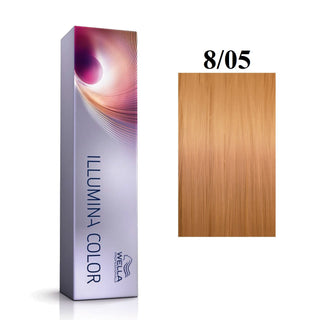 Wella Professionals Illumina Color 8/05 Light Blonde Natural Mahogany Permanent Hair Dye