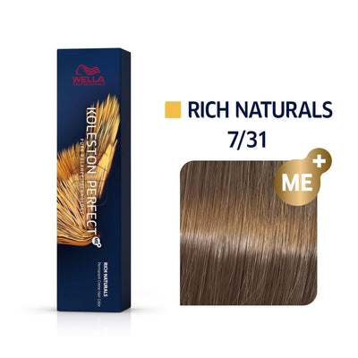 Wella Professionals Koleston Perfect Me+ 7/31 Medium Blonde Gold Ash Permanent Hair Dye