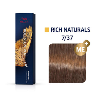 Wella Professionals Koleston Perfect Me+ 7/37 Medium Blonde Golden Brown Permanent Hair Dye