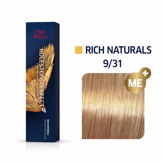 Wella Professionals Koleston Perfect Me+ 9/31 Very Light Blonde Gold Ash Permanent Hair Dye