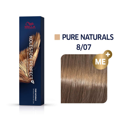 Wella Professionals Koleston Perfect Me+ 8/07 Light Blonde Natural Chestnut Permanent Hair Dye
