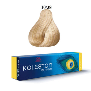 Wella Professionals Koleston Perfect 10/38 Bright Light Blonde Golden Blue Permanent Hair Dye