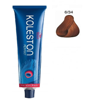 Wella Professionals Koleston Perfect 6/34 Dark Blonde Golden Red Permanent Hair Dye