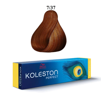 Wella Professionals Koleston Perfect 7/37 Medium Blonde Golden Brown Permanent Hair Dye