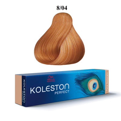 Wella Professionals Koleston Perfect 8/04 Light Blonde Copper Natural Permanent Hair Dye