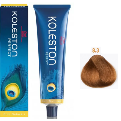 Wella Professionals Koleston Perfect 8/3 Light Blonde Gold Permanent Hair Dye