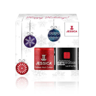 Jessica Winter Set Jessica: Professional GELeration Semi-Permanent Nail Polish Hearts on Fire + Custom Colors Nail Polish Hearts on Fire