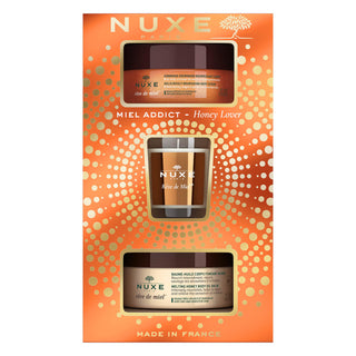 Nuxe Xmas 2022 Set Nuxe: Reve de Miel Deliciously Vegan Calming Body Scrub + Reve de Miel Honey Body Balm All Over The Body + Reve de Miel Scented Candle